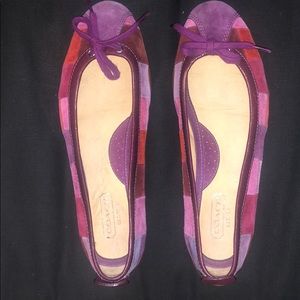 Coach multi colored flats